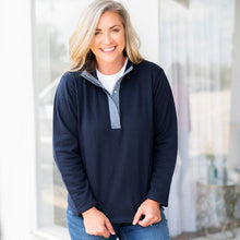 Load image into Gallery viewer, Navy Buffalo Check Pullover

