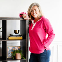 Load image into Gallery viewer, Hot Pink Stripe Pullover

